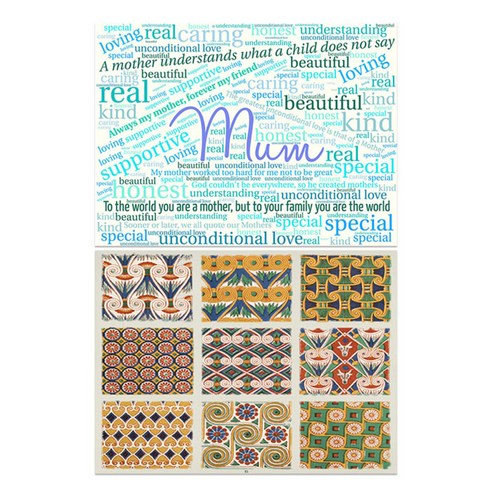로엠디자인 실리콘 식탁매트 2p mom, mom, 카펫트(2), 385 x 285 mm