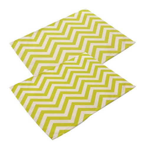핑크망고 패턴 키친 테이블매트 2p, C, 42 x 32 cm
