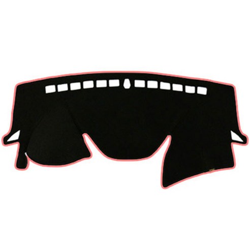 블랙라벨 논슬립 대쉬보드커버 현대, i40(센터 무), 블랙 + 핑크