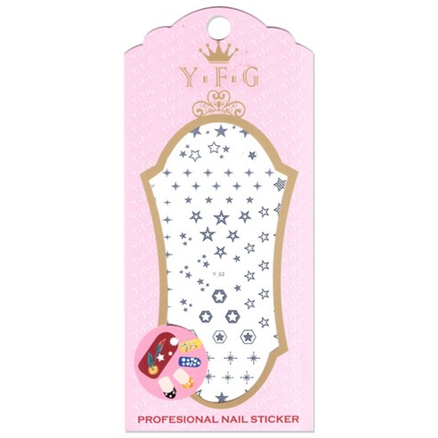 YFG 프로페셔널 네일 스티커, Y03, 1개