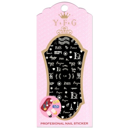 YFG 프로페셔널 네일 스티커, Y22, 1개