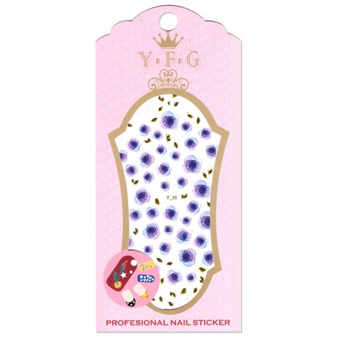 YFG 프로페셔널 네일 스티커, Y35, 1개