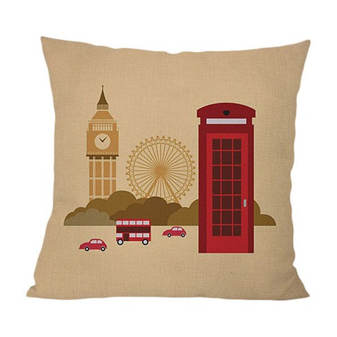 비케이 I LOVE LONDON 쿠션커버, 20