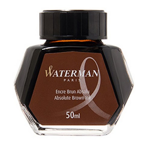 워터맨 만년필 병잉크 50ml, 밤색, 1개