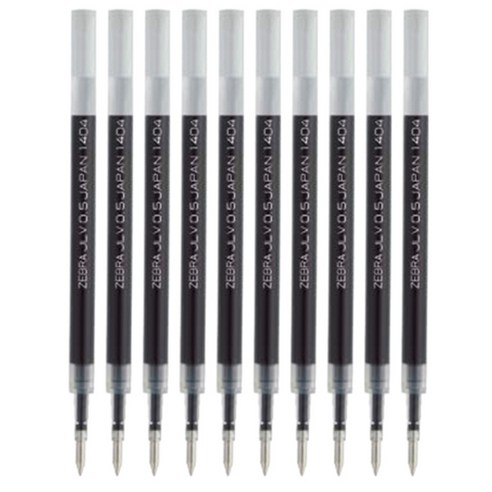 제브라 사라사 드라이 전용 리필심 JLV 0.4mm, 블랙, 10개