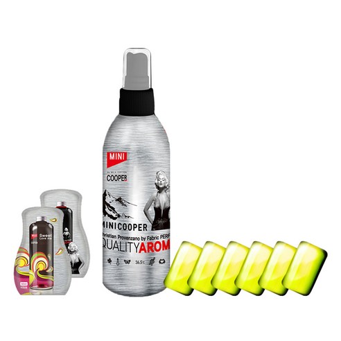 아토세이프 밀크코튼 미니쿠퍼 섬유향수 용기 150ml + 플라워바이향 캡슐 6p + 섬유유연제 50ml 2p 랜덤 발송, 4세트