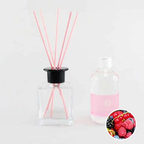 아로마홈 심플디퓨져 200ml 세트 핑크스틱, 블루밍브리즈