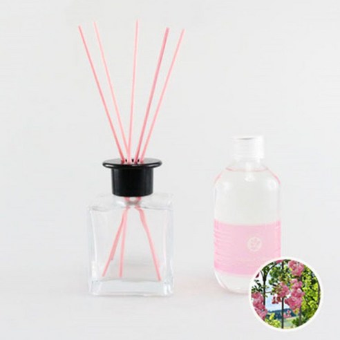 아로마홈 심플디퓨져 200ml 세트 핑크스틱, 잉글리쉬가든