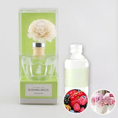 아로마홈 솔라 디퓨져 + 디퓨져 리필 용액 200ml, 본품(블루밍 브리즈), 리필(피오니)