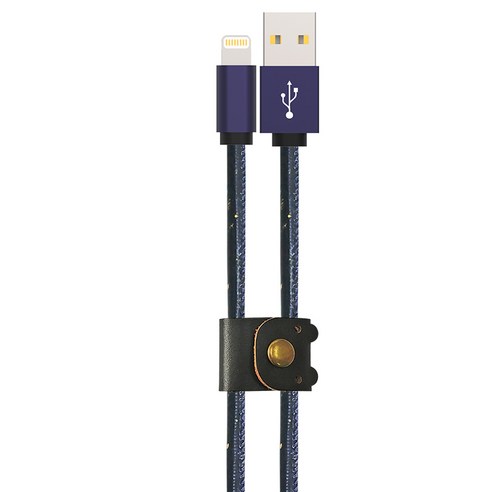 바나다 유니크 레더 라이트닝 케이블, BND8PUL 우주여행, 1개