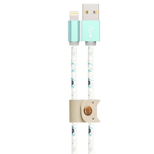 바나다 유니크 레더 라이트닝 케이블, BND8PUL 버니버니, 1개