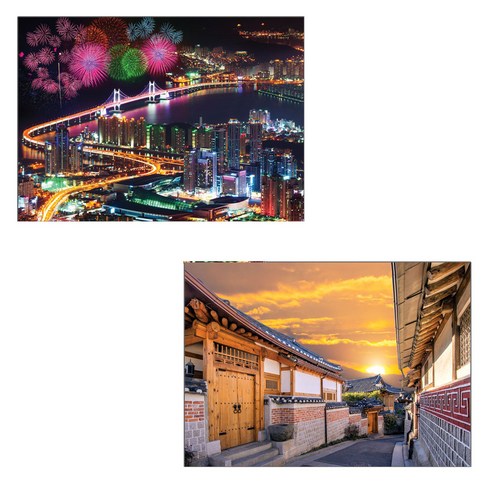 퍼즐코리아 직소퍼즐 2종 세트, 216피스, 한국명소컬렉션(3272)