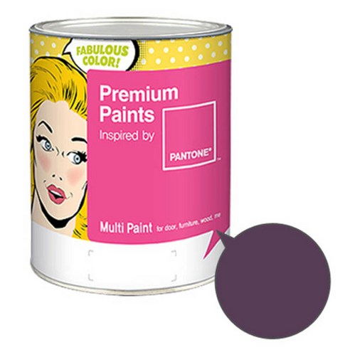 노루페인트 팬톤멀티 에그쉘광 핑크 바이올렛 계열 페인트 1L, 딥 퍼플(19-3323), 1개