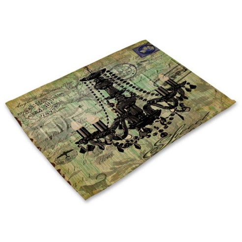 비케이 우편 식탁매트, 3, 가로 42cm x 세로 32cm