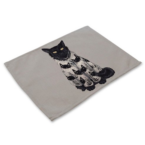 비케이 고양이 시리즈 2 식탁매트, 5, 가로 42cm x 세로 32cm