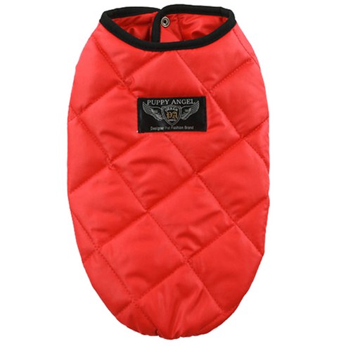퍼피엔젤 강아지 MAC 데일리 패딩 VEST 01, 325 Red