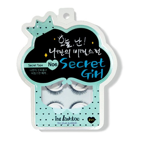 래쉬톡 붙이는 원터치 인조 속눈썹, 6호 시크릿걸, 1개