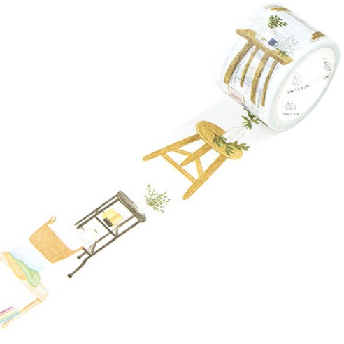 라이프포인트 일본생활 시리즈 마스킹 테이프 30mm x 5m, 02커피테이블, 1개