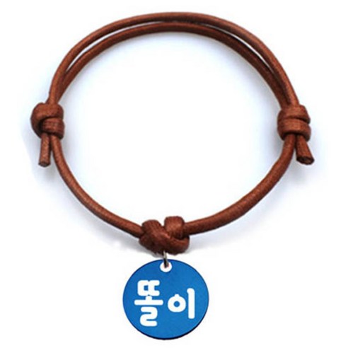 펫츠룩 굿모닝 카라멜 반려동물 목걸이 S 알미늄원형 팬던트 M, 블루(똘이), 1개
