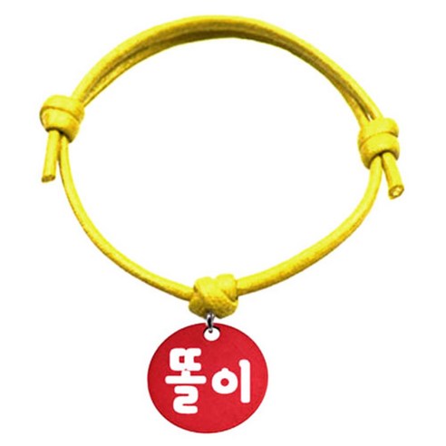 펫츠룩 굿모닝 옐로 반려동물 목걸이 S 알미늄원형 팬던트 M, 레드(똘이), 1개