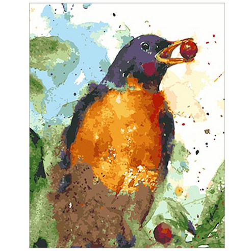 DIY 명화그리기 SET 열매 먹는 새, 혼합 색상