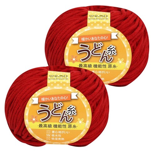 실바람 극세사 수면 뜨개실 우동사 2p, 31 진빨강, 2개