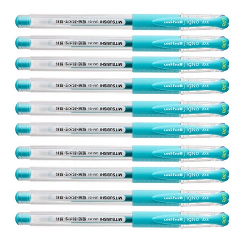미쯔비시 시그노 유니볼 펜 UM-151 0.38mm, 블루그린, 10개입