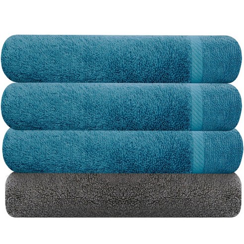 송월타월 뱀부얀 마르쉘 호텔수건 3p + 호텔수건 170g 진회색, 마린블루, 1세트