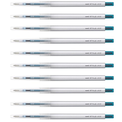 미쓰비시 스타일핏트 단색펜 0.28mm UMN-139, 블루블랙, 10개입