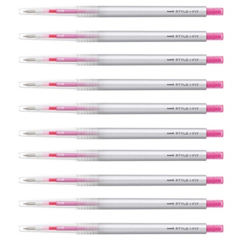 미쓰비시 스타일핏트 단색펜 0.28mm UMN-139, 베이비핑크, 10개입