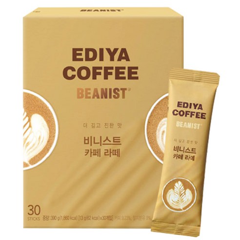 이디야 비니스트 카페 라떼, 13g, 30개입