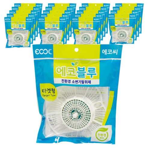 에코씨 타겟형 화장실 탈취제 에코블루, 80g, 20개입