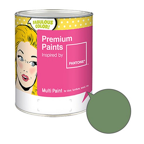 노루페인트 팬톤멀티 에그쉘광 다크그린계열 페인트 1L, 워터크레스(17-0220)