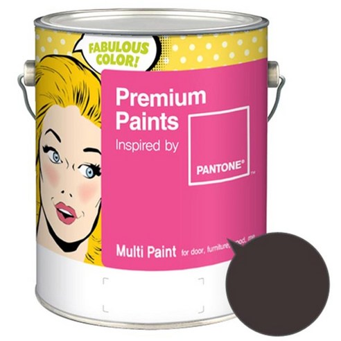 노루페인트 팬톤멀티 에그쉘광 다크 브라운 블랙 계열 페인트 4L, 초콜릿 토르트(19-1109)