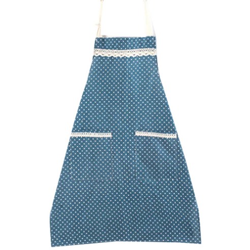 마켓감성 도트컬러 앞치마, 블루, 1개
