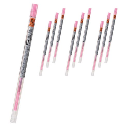 유니 시그노 스타일핏트 젤잉크 리필심 0.28mm UMR-109, 로즈핑크, 10개