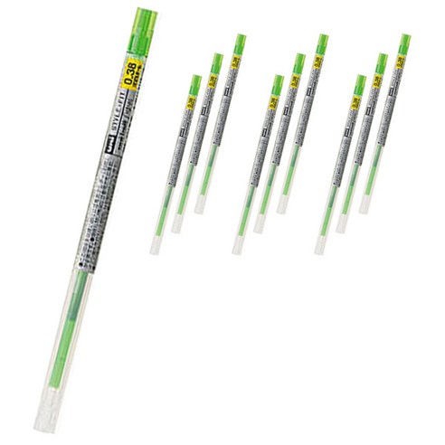스타일핏 리필심 젤잉크 유니볼 시그노 UMR-109 0.38mm, 라임그린, 10개
