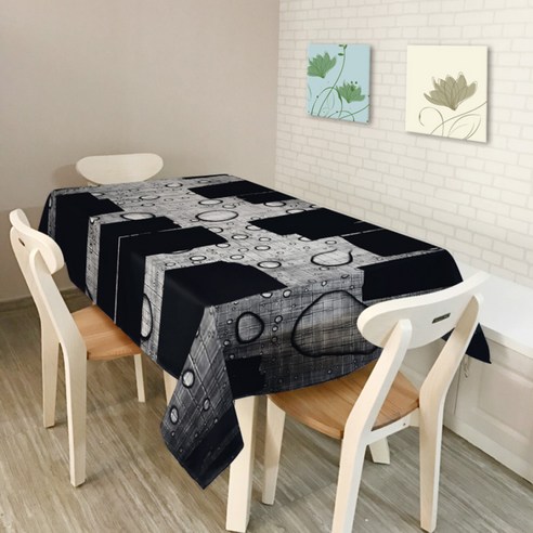 이코디 소울 테이블 보 블랙방울, 혼합 색상, 150 x 210 cm