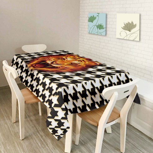 이코디 컬러풀 테이블 보 타이거, 혼합 색상, 150 x 300 cm