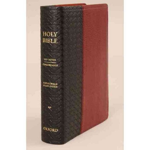The Holy Bible: King James Version Black/burgundy Leather Basketweave Improved Edition Bonded Leather, Oxford Univ Pr