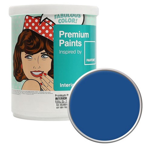 노루페인트 팬톤 내부 실내벽면 무광 페인트 1L, 19-4052 Classic Blue, 1개