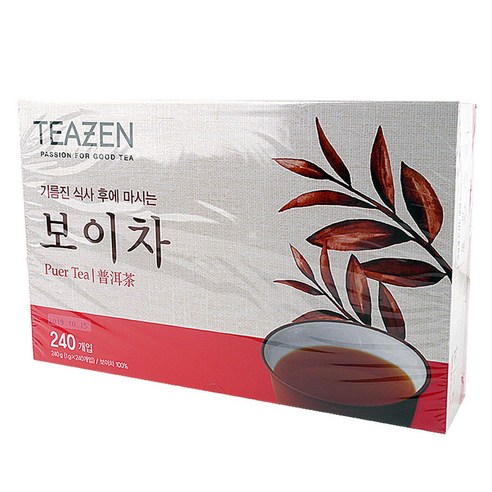 티젠 보이차, 1g, 240개입, 1개