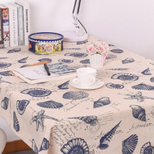 이코디 암모나이트 테이블 보, 혼합 색상, 140 x 140 cm
