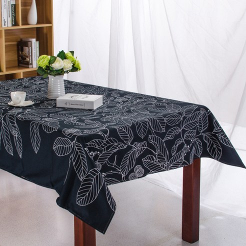 이코디 로트 리프 테이블 보, 블랙, 140 x 180 cm