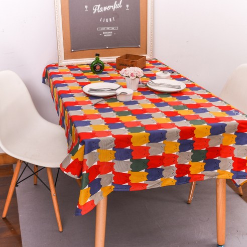이코디 빅캣츠 패턴 테이블 보, 혼합 색상, 100 x 140 cm