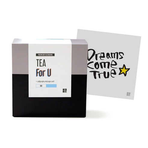 1AM Tea For U 블랜딩 티세트 얼그레이블라썸, 티백 6p + 미니 캘리그라피 카드 Dreams, 1세트
