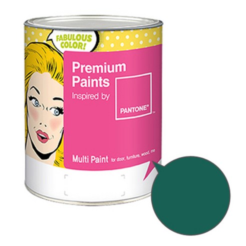 노루페인트 팬톤멀티 에그쉘광 블랙그린계열 페인트 4L, 갈라파고스 그린(18-5725)