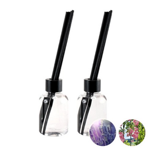 더아로마샵 디퓨져 리필액 100ml x 2p + 블랙 섬유스틱 10p + 블랙캡 2p, 라벤더, 잉글리쉬가든