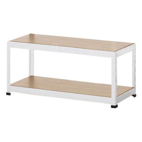  슈랙 철재 선반 2단 1000 x 400 x 450 mm, 화이트 