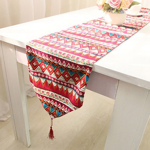 아리코 25 kitchen 유럽풍 테이블 러너 지중해 style, 레드 오션, 4인(30 x 180 cm)
